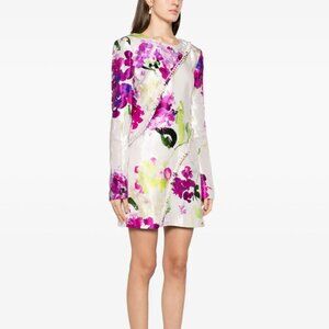 Aje Arbour Wild Hydrangea-print minidress size 8 us/12 aus